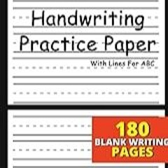 Read B.O.O.K (Award Finalists) Handwriting Practice Paper for Kids With Lines for ABC: A F