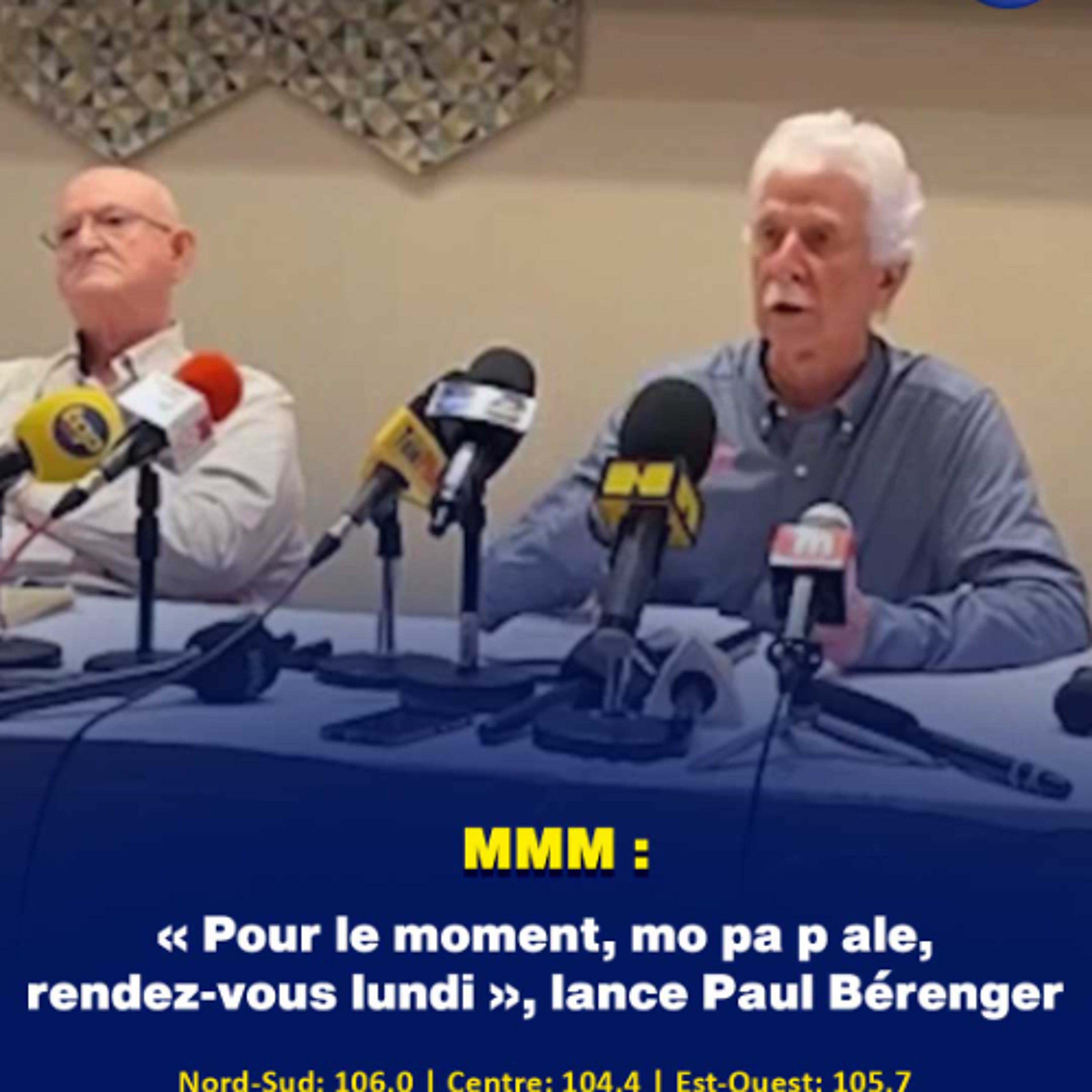 MMM : « Pour le moment, mo pa p ale, rendez-vous lundi », lance Paul Bérenger episode artwork
