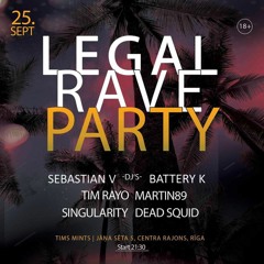 Battery K x Sebastian V DnB Live @ Legal Rave Party @ Tims Mints 25-09-2020, Riga, LV