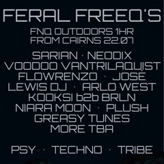 Feral Frequencies 22-07-23 FNQ,AU - Twilight to Full-on Dj Set