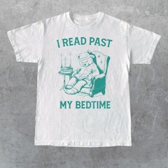 I Read Past My Bedtime Retro T-shirt, Reading Shirts, Cute Bear Graphic Shirt