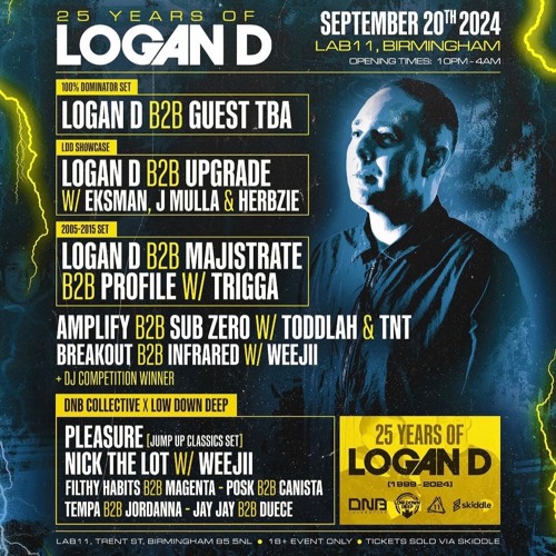 DNB COLLECTIVE PRESENTS : 25 YRS OF LOGAN D - GRIZZLA B2B CEL