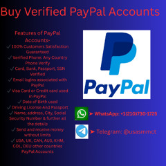 usasmmct.com provides 100% of the best quality fully Buy verified PayPal accounts in the USA, UK, CA,