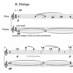 Dialogo [IV mov. of "Quasi un divertimento"] for flute and violin