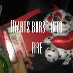 hearts burst into fire