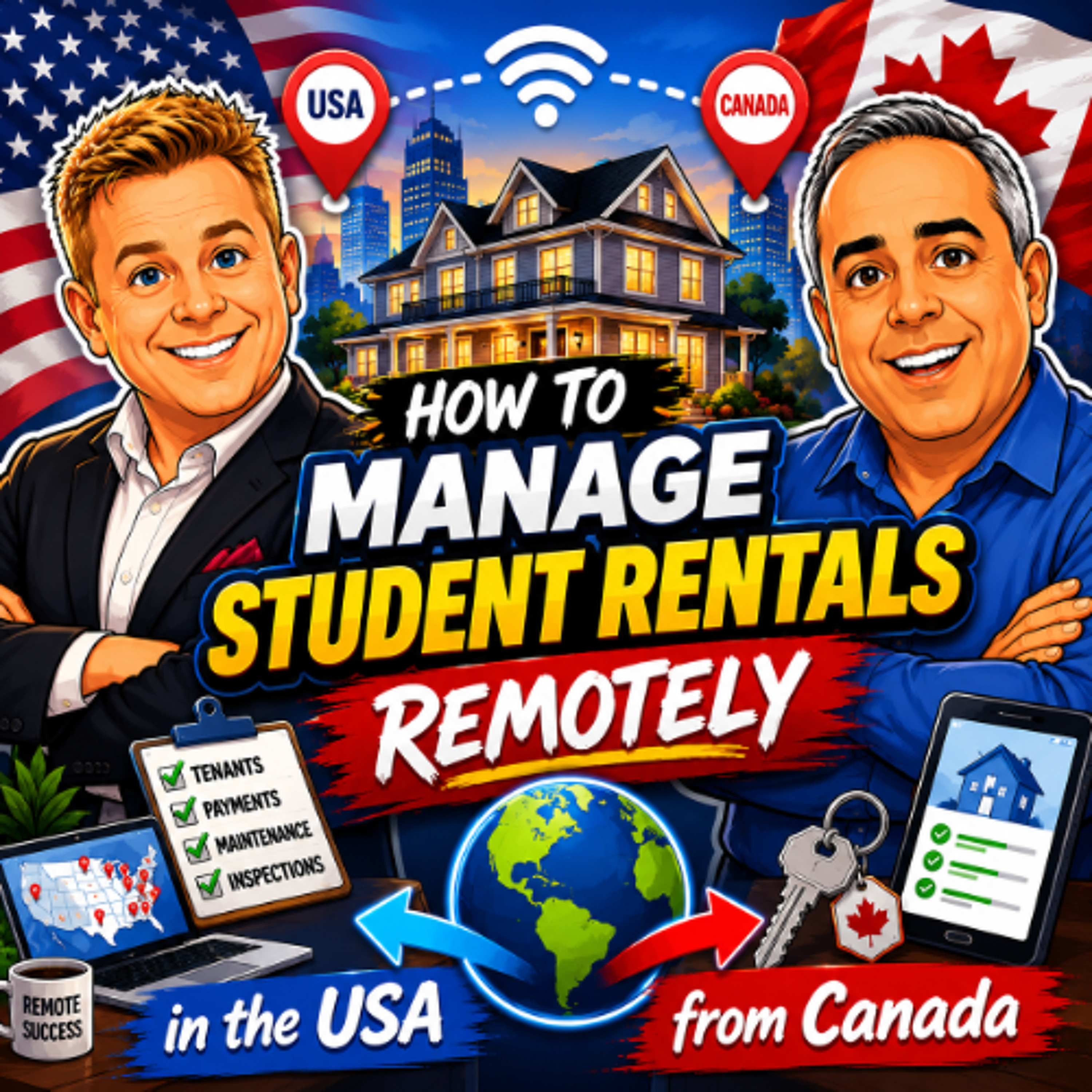 EP424 How to Manage Student Rentals Remotely in the USA from Canada with Benny Dadlani episode artwork