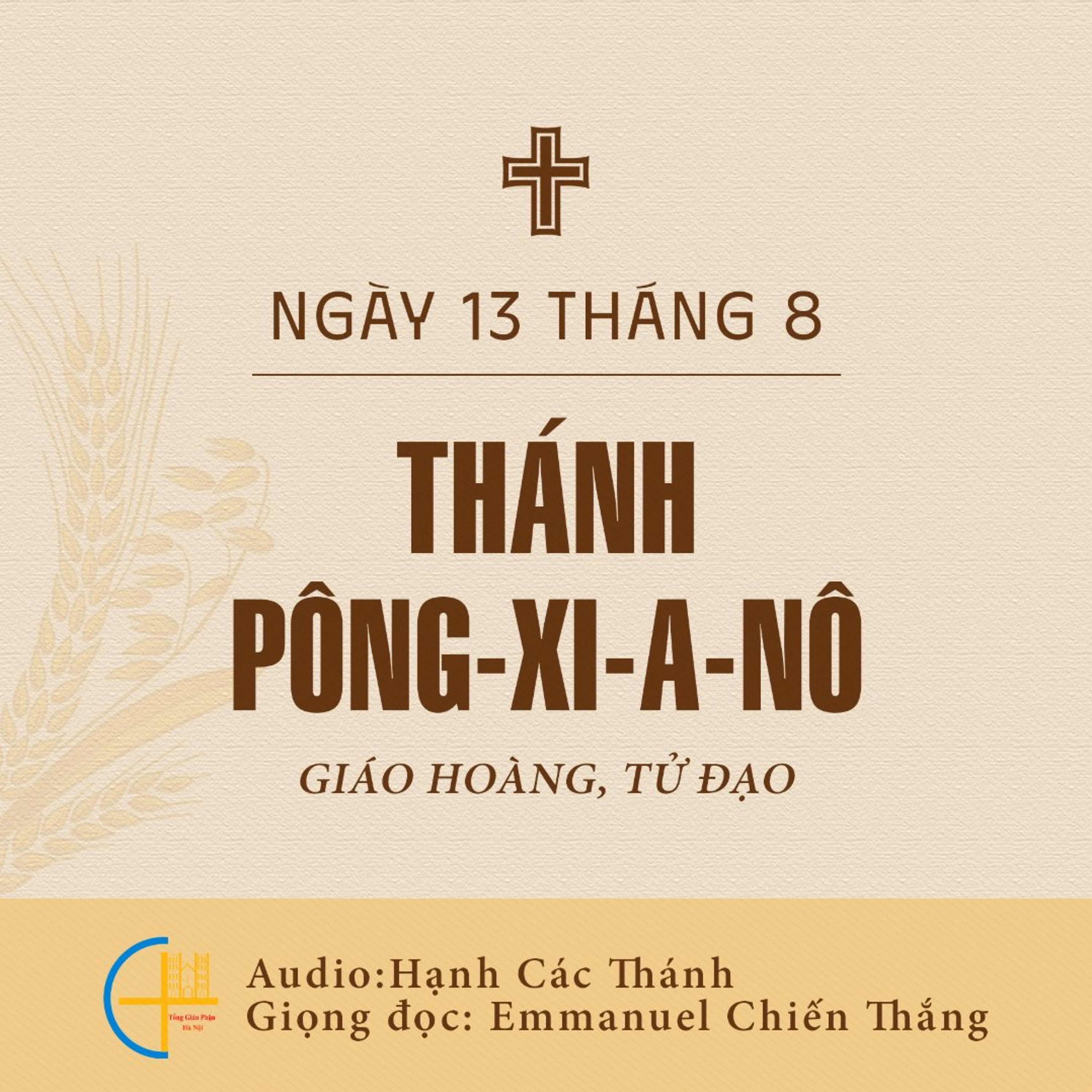 Ngày 13-8: Thánh Pông-xi-a-nô, Giáo hoàng, Tử đạo episode artwork