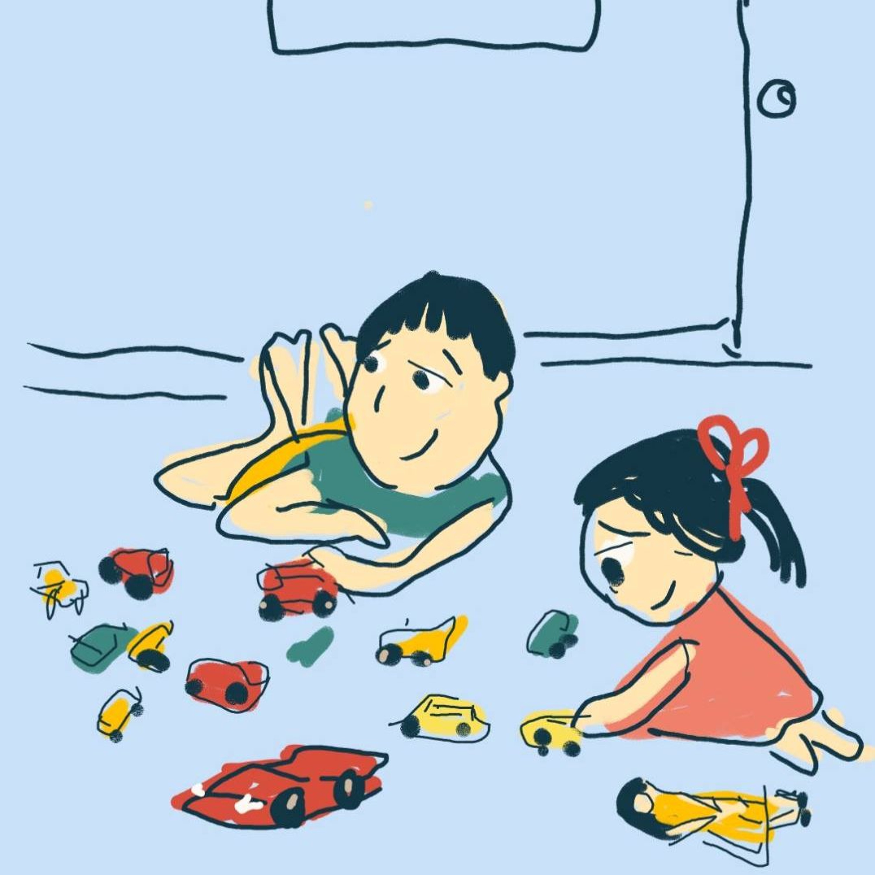 นิทานยิ้มแย้มแก้มใส (EP 266 นิทานชุด หนูดีกับพี่กลาง ตอน รถของเล่นของพี่กลาง) episode artwork
