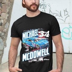 Michael Mcdowell 34 Checkered Flag Rtic Patriotic Car Shirt