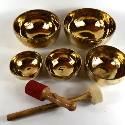 Klangschalen poliert 5er Set 4,4 Kg