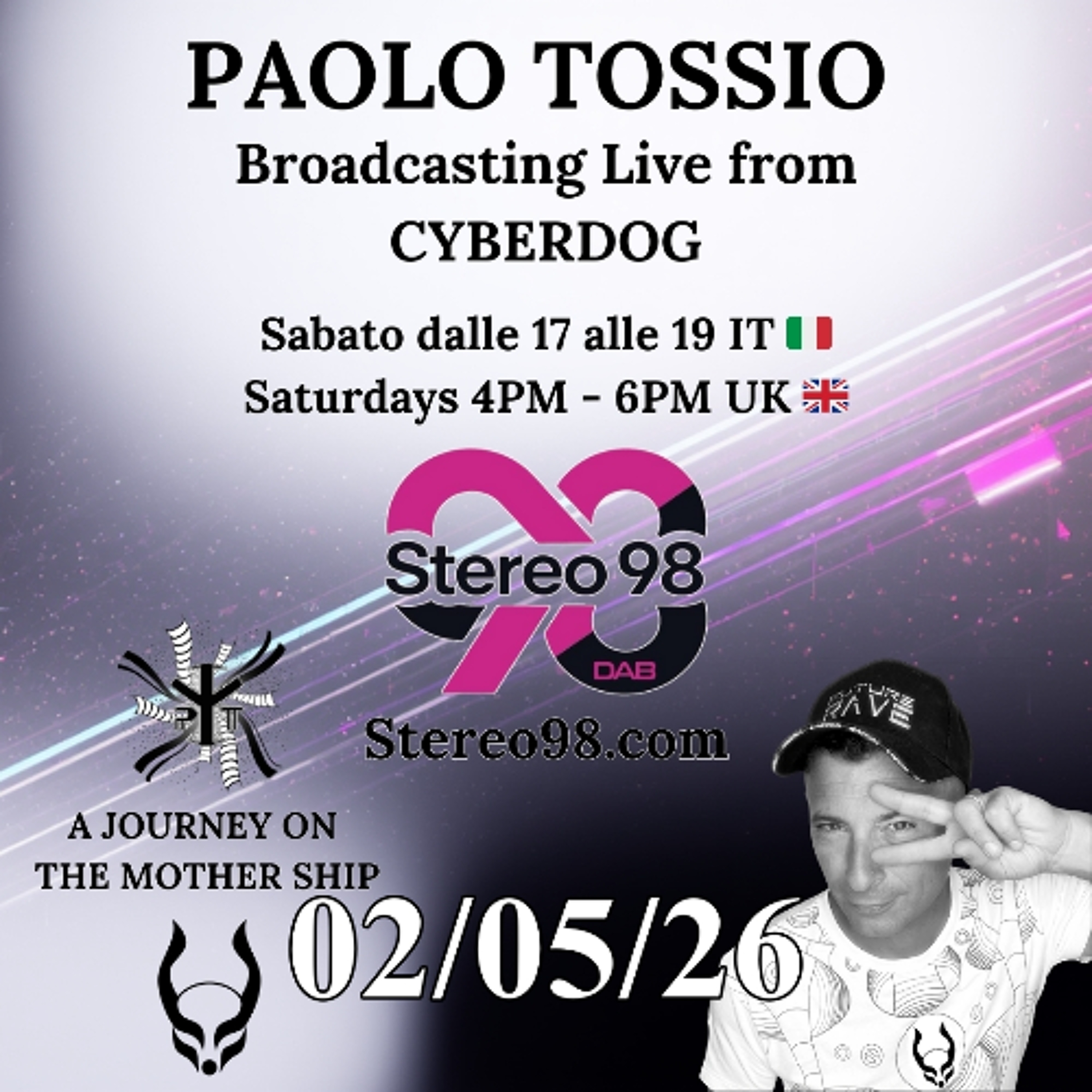 Paolo Tossio @ Cyberdog - Live on Stereo98.com 02/05/26 episode artwork