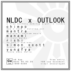NLDC21 - Simon Scott 0.00 / Rishi 1.30 / Mantra 2.28 / Chimpo 3.29 / Yungfya 4.30 / Manami 5.32