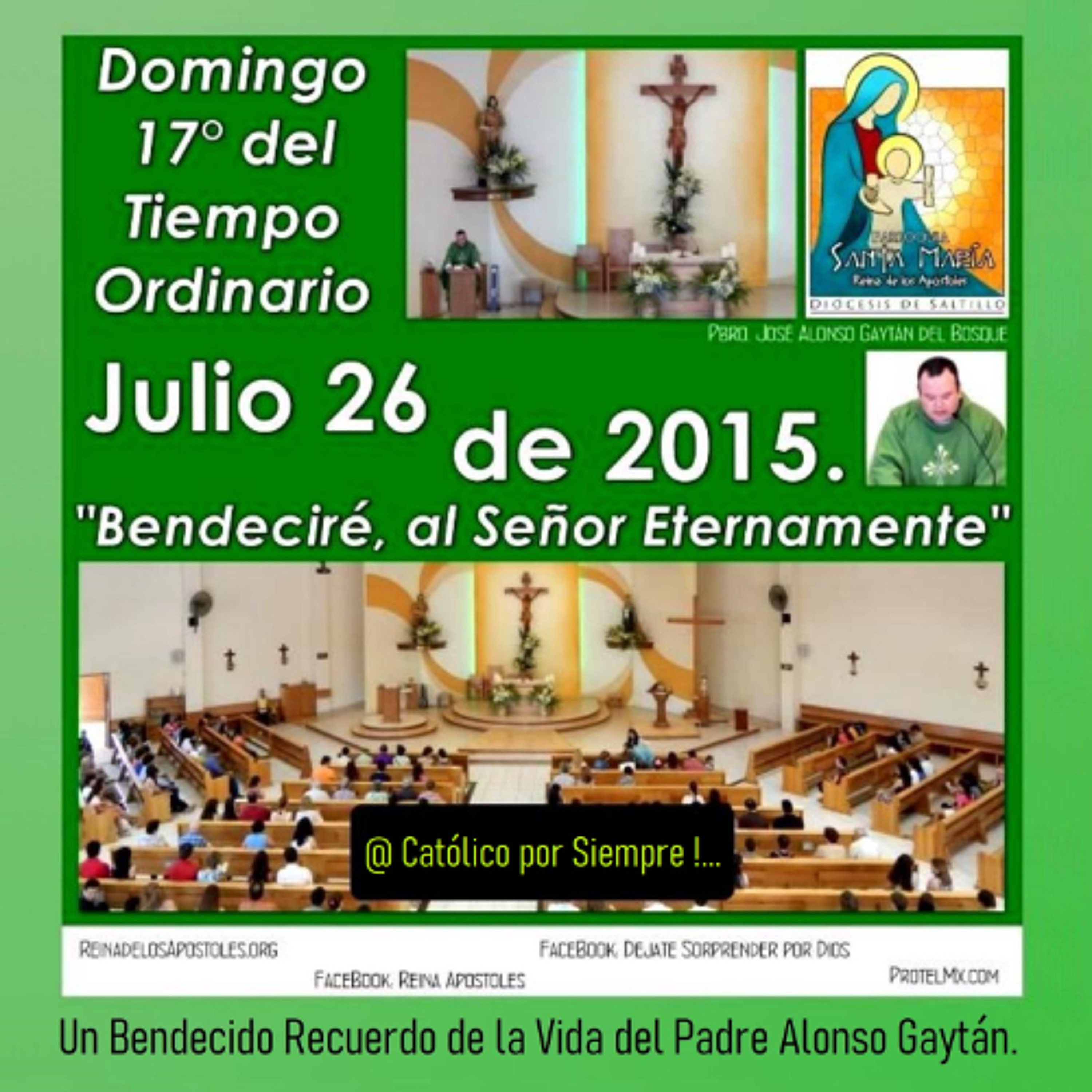 Podcast # 982 - 26 Julio, 2015, (17° Domingo Ordinario) Pbro. J. Alonso Gaytan