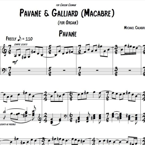 Pavane & Galliard (Macabre) (Michael Calabris, organ)