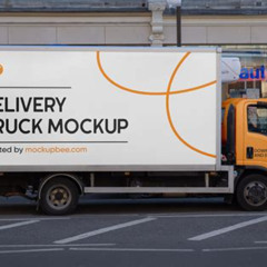 Lkwlieferung Mockup Download Kostenlos Downloaden