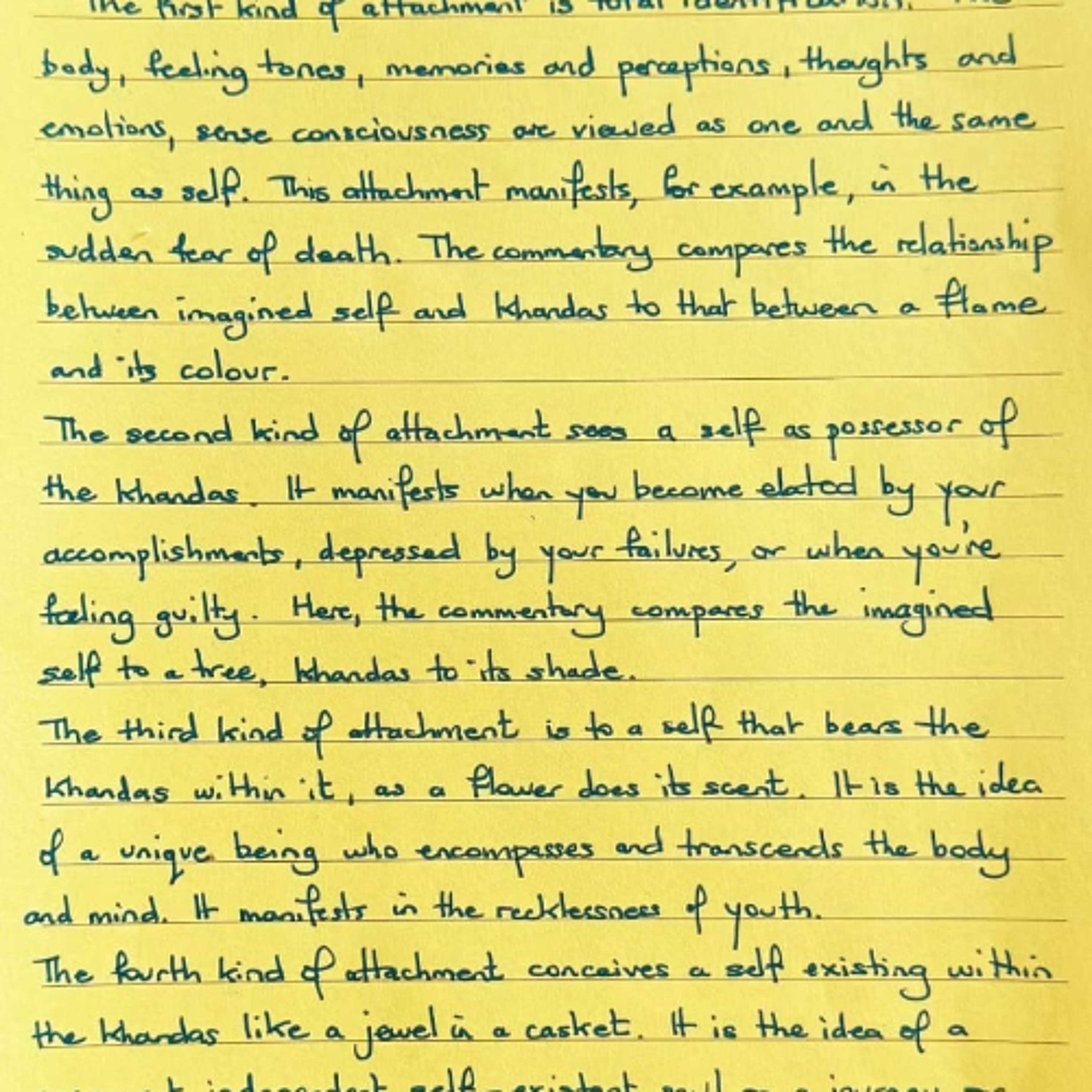 Foglietto Giallo del 13 settembre 2025 sull'abbandono dell'idea del sé