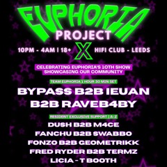 PROJECT X - BYPASS B2B IEUAN B2B RAVEB4BY (EUPHORIA TEAM TAKEOVER) (LIVE AT HIFI CLUB, LEEDS)
