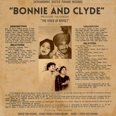 Bonnie And Clyde - Rav Aulakh - Sonia Aulakh - E N T H A M O M E N T  Seattle Punjabi Records