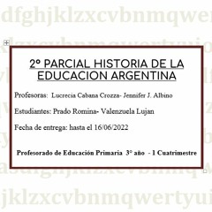 2° PARCIAL DE HISTORIA DE LA EDUCACIÓN