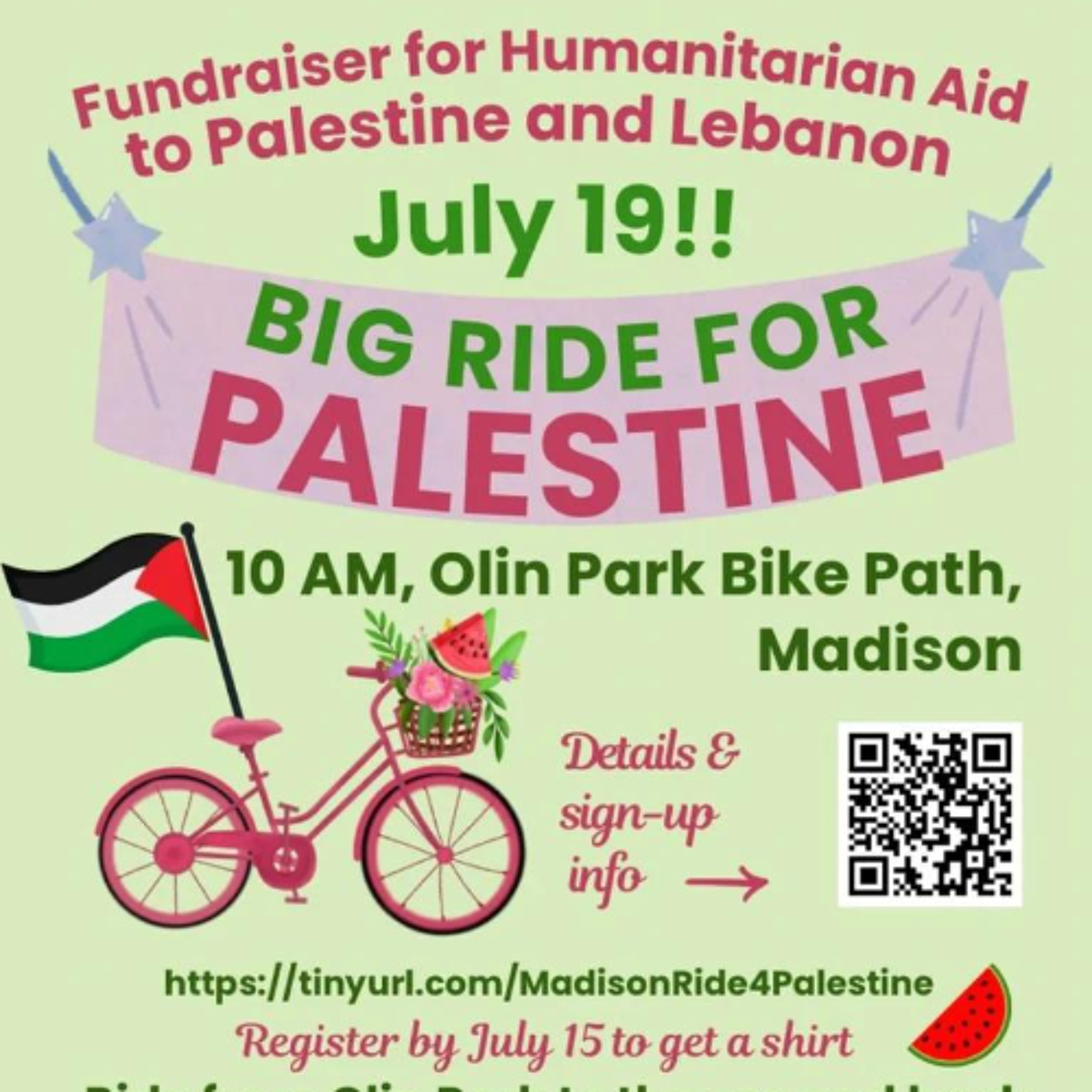 The Big Ride for Palestine July 19th 2026