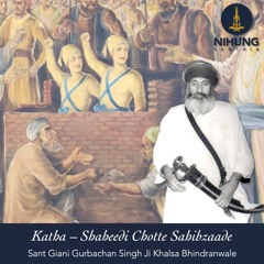 ਸ਼ਹੀਦੀ ਛੋਟੇ ਸਾਹਿਬਜ਼ਾਦੇ - Shaheedi Chotte Sahibzaade - Sant Giani Gurbachan Singh Ji Bhindranwale