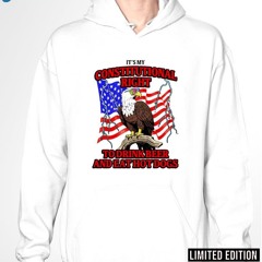 It’s My Constitutional Right To Drink Beer And Eat Hot Dogs USA Flag Eagles Shirt