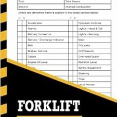 Get [PDF EBOOK EPUB KINDLE] Forklift Inspection Checklist: Operators Safety & Mainten