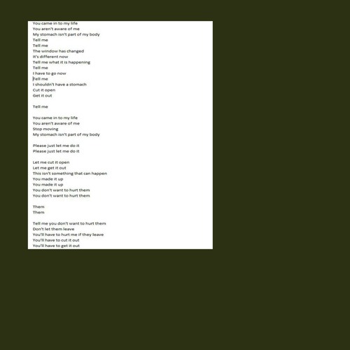 bedwetter - this in not my stomach