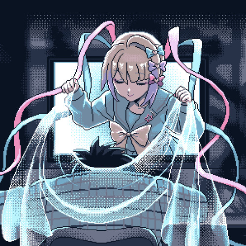 she's a two-dimensional girl so she can't get out of the screen