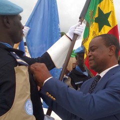 Remise des médailles aux membres de l'unité de police constituée du Sénégal par la Minusca
