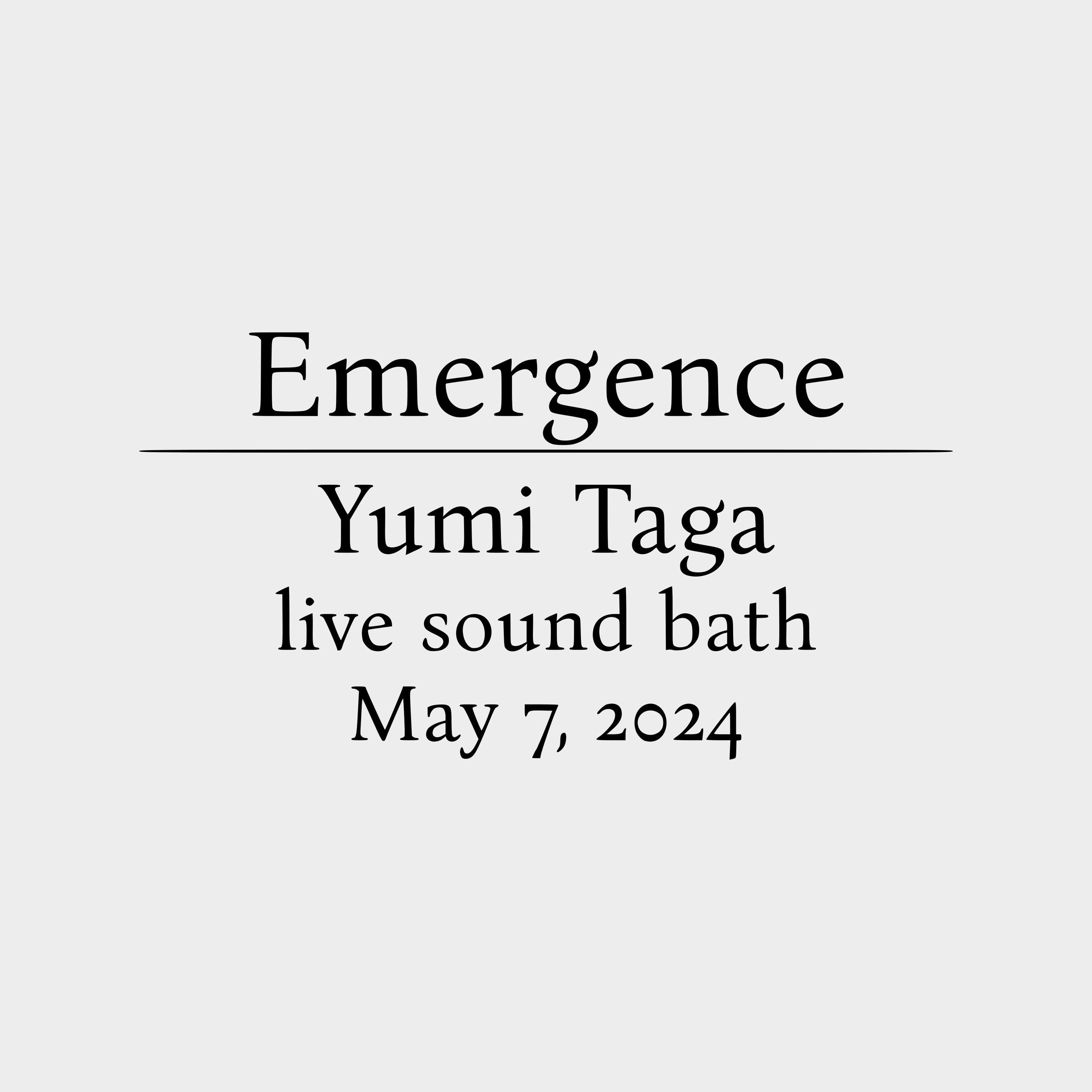 cover of episode Emergence Exhibition Livestream- Yumi Taga May 7, 2024