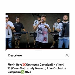 Vineri 1️⃣3️⃣‼️ Florin Bora și Orchestra Campionii