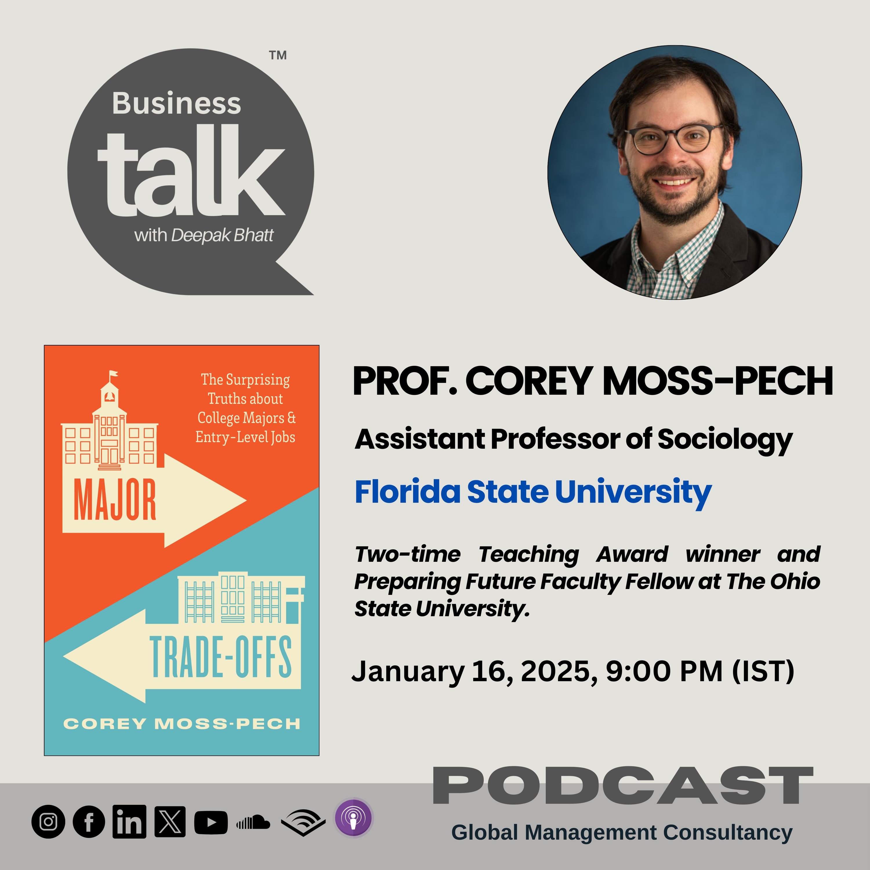 Major Trade-Offs: Prof. Corey Moss-Pech Reveals the Surprising Truths of College and Careers episode artwork