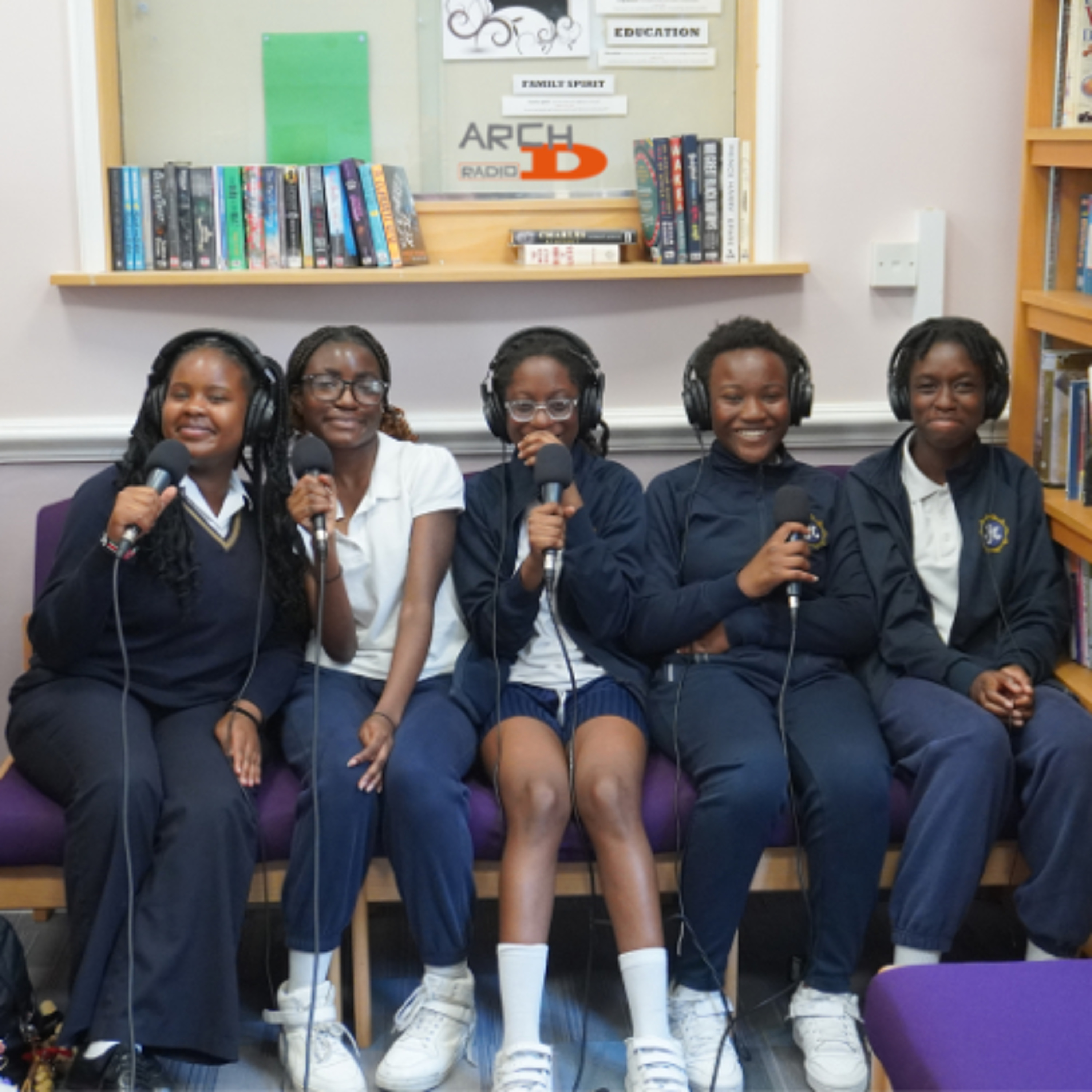 With special guests Roxy, Betty, Irepoayo, Breanna and Marietta (St Claudine's School - London)