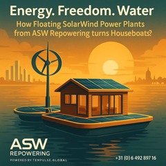 🎣Energy. Freedom. Water.  How Floating SolarWind Power Plants from ASW Repowering turns Houseboats?