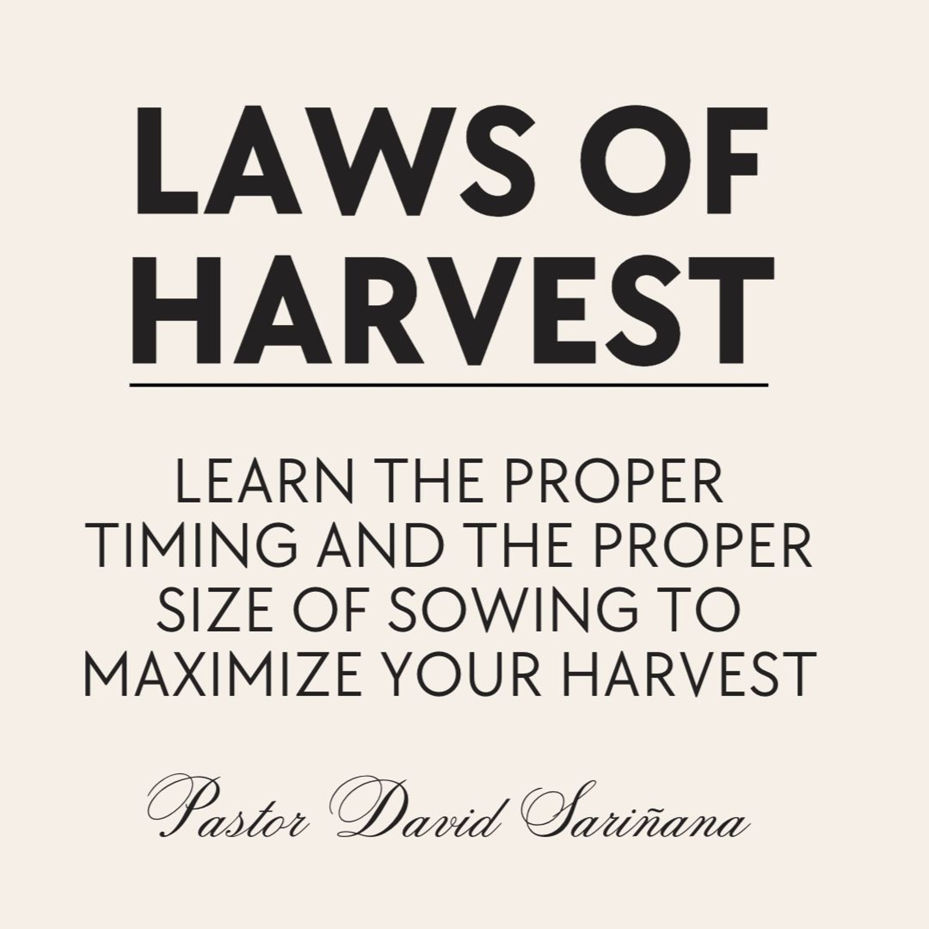 Laws of Harvest #4 with AFC Pastoral Team. episode artwork