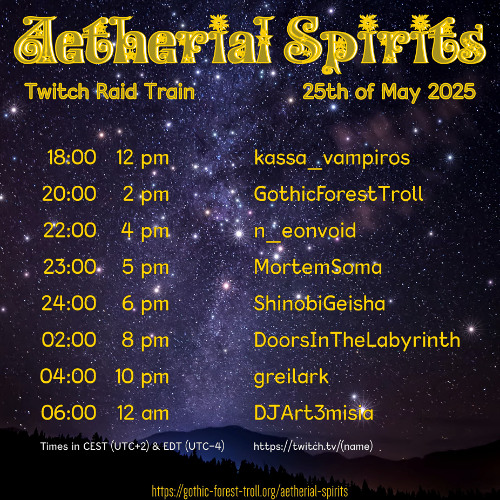 Aetherial Sprits Raid Train - May 25