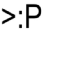 >:P