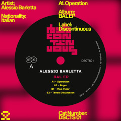 PREMIERE: A1 - Alessio Barletta - Operation (DSCTS01)