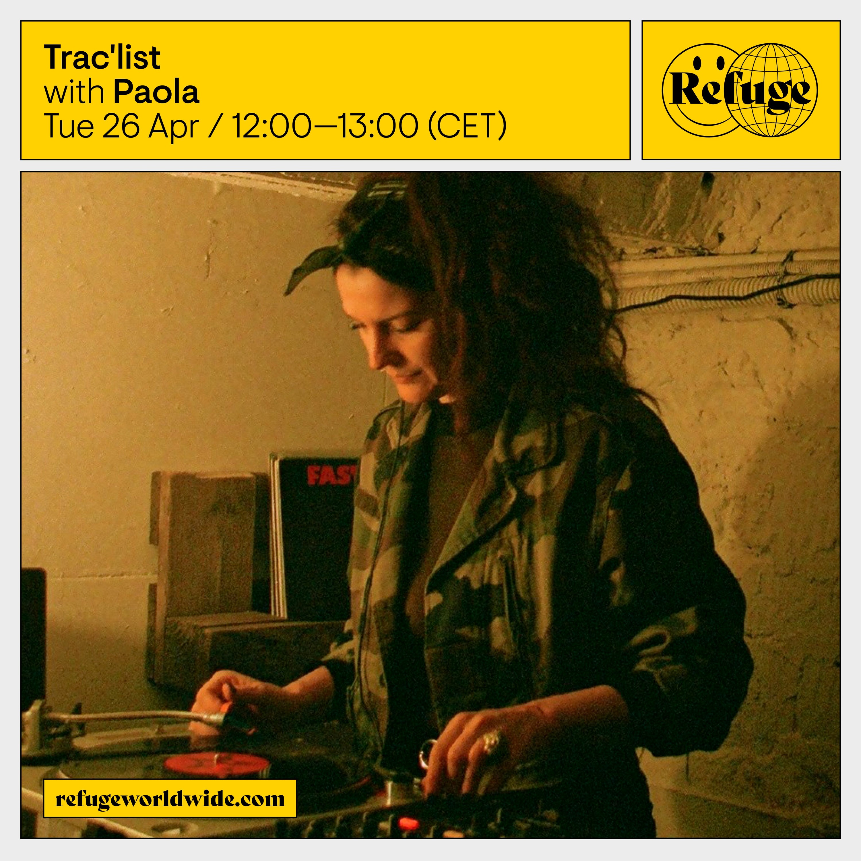 Paola - Trac'list x Refuge Worldwide episode artwork
