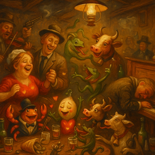 Fish and crab a merry pair