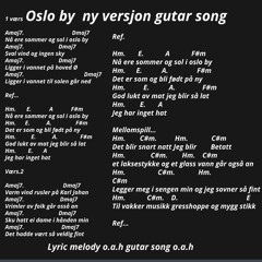Oslo By Akustisk Kasse Gitar Sang Lyric Melody O.a.h