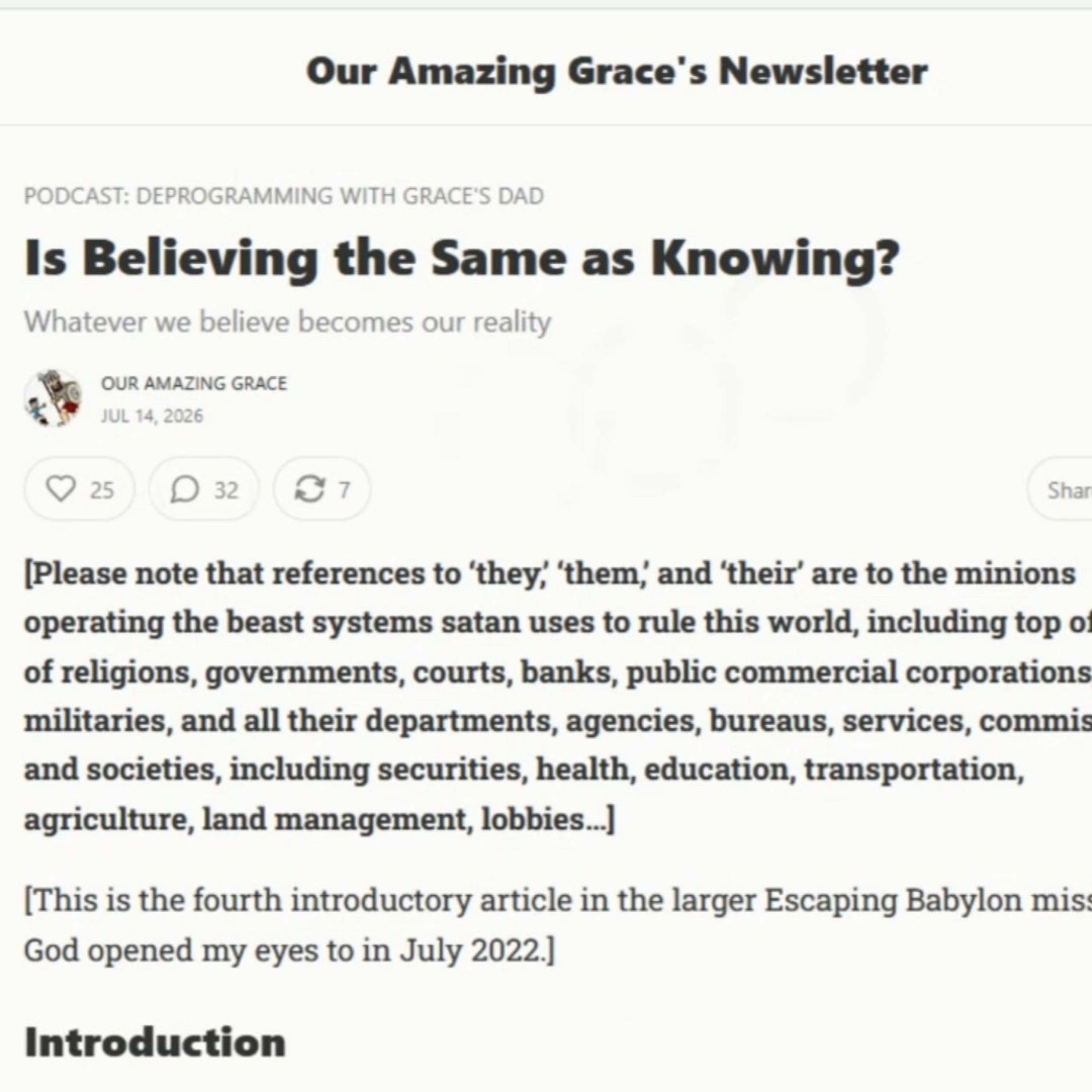 Escaping Babylon - Episode 4 – Is Believing the Same as Knowing? episode artwork