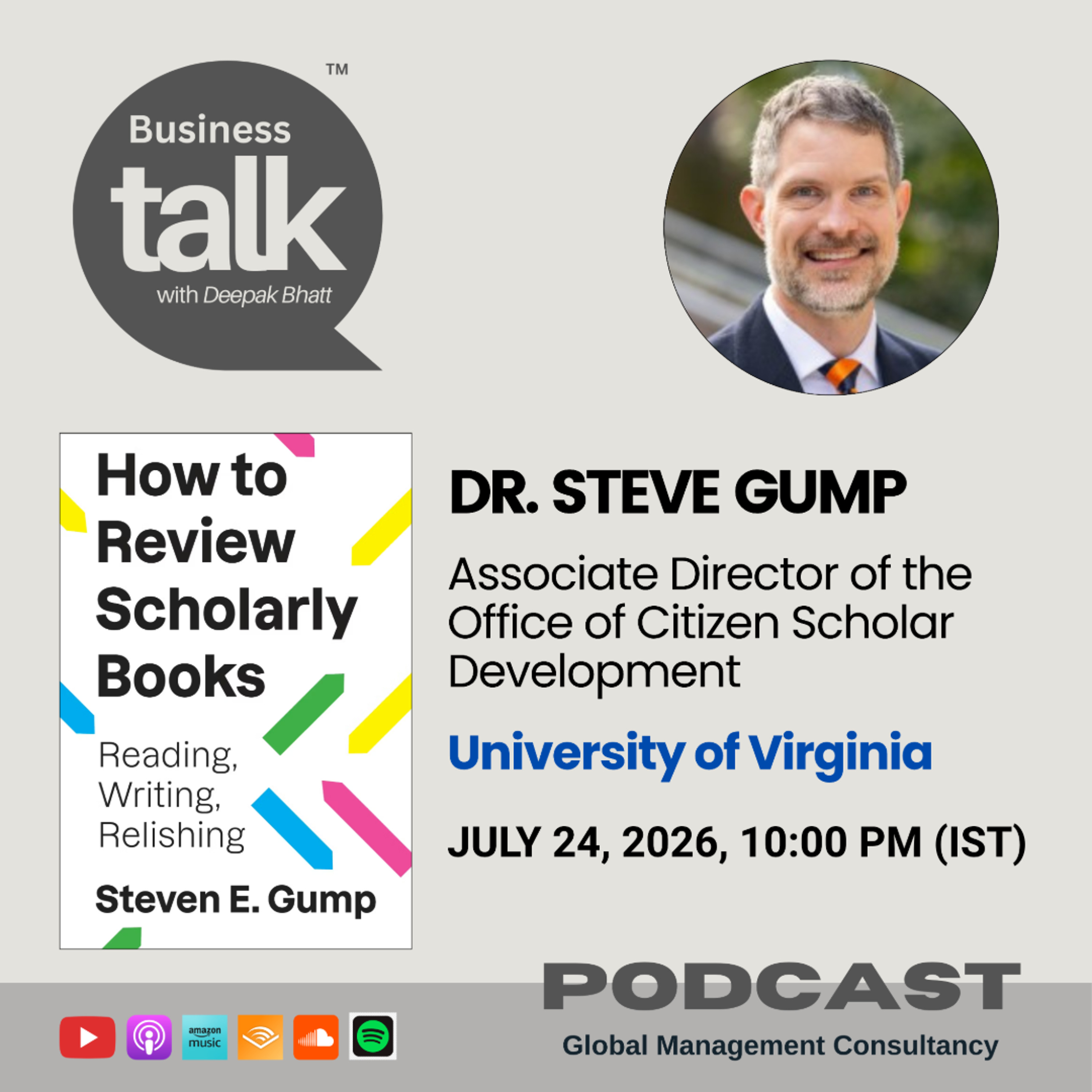 Why Book Reviews Deserve Respect: Dr. Steve Gump on Reading, Writing & Relishing episode artwork