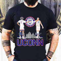 Best Tristen Newton And Paige Bueckers Uconn Huskies City Skyline Signature T-Shirt