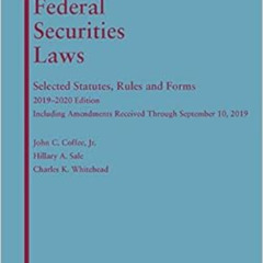 download EBOOK 📑 Federal Securities Laws: Selected Statutes, Rules and Forms, 2019-2