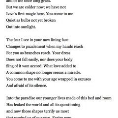 326 You Come To Me Quiet As Rain Not Yet Fallen by Brian Patten