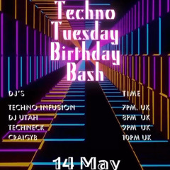 NRG Radio Techno Tuesday - Craigyb's Birthday! -  Tuesday 14th May 2024