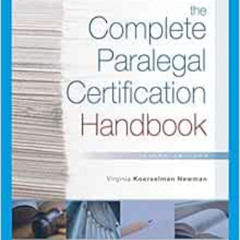 Get PDF ✔️ The Complete Paralegal Certification Handbook (MindTap Course List) by Vir
