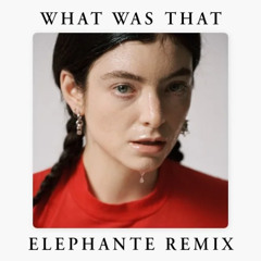 Lorde - What Was That (Elephante Remix)